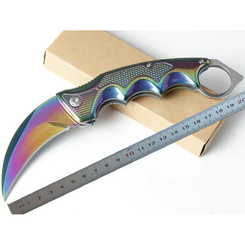 🦊 FOX Outdoor Karambit Folding Hunting Knife no.B63