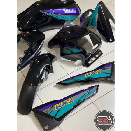 ชุดสี RXZ สีเงาตามรูป (แถมสติ๊กเกอร์,ถังน้ำมัน) BLACK