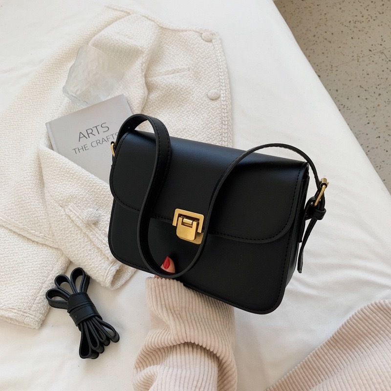 พร้อมส่ง กระเป๋าสะพายข้าง สายหนัง สะพายข้างงานสวยหนังอย่างดีเกรดพรีเมี่ยม หนัง PU