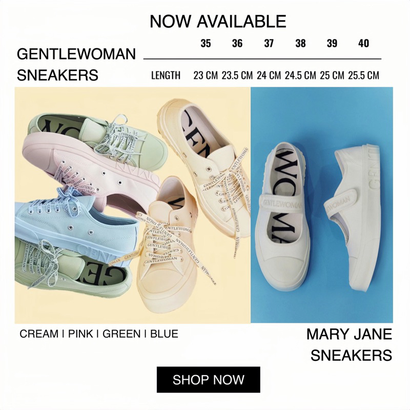[พร้อมส่ง] ของแท้💯 GENTLEWOMAN SNEAKERS - รองเท้าผ้าใบ GW