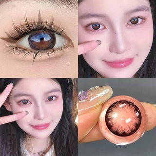 【2คู่ลด฿8 และแถม ที่หนีบกับตลับ✅】Midroo 🍭 คอนแทคเลนส์ Big Eyes Brown/ Black กรองแสงขนาดมินิ 1คู่🌷-14.5mm