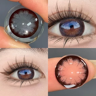 【2คู่ลด฿8 และแถม ที่หนีบกับตลับ✅】Midroo 🍭 คอนแทคเลนส์ Big Eyes Brown/ Black กรองแสงขนาดมินิ 1คู่🌷-14.5mm