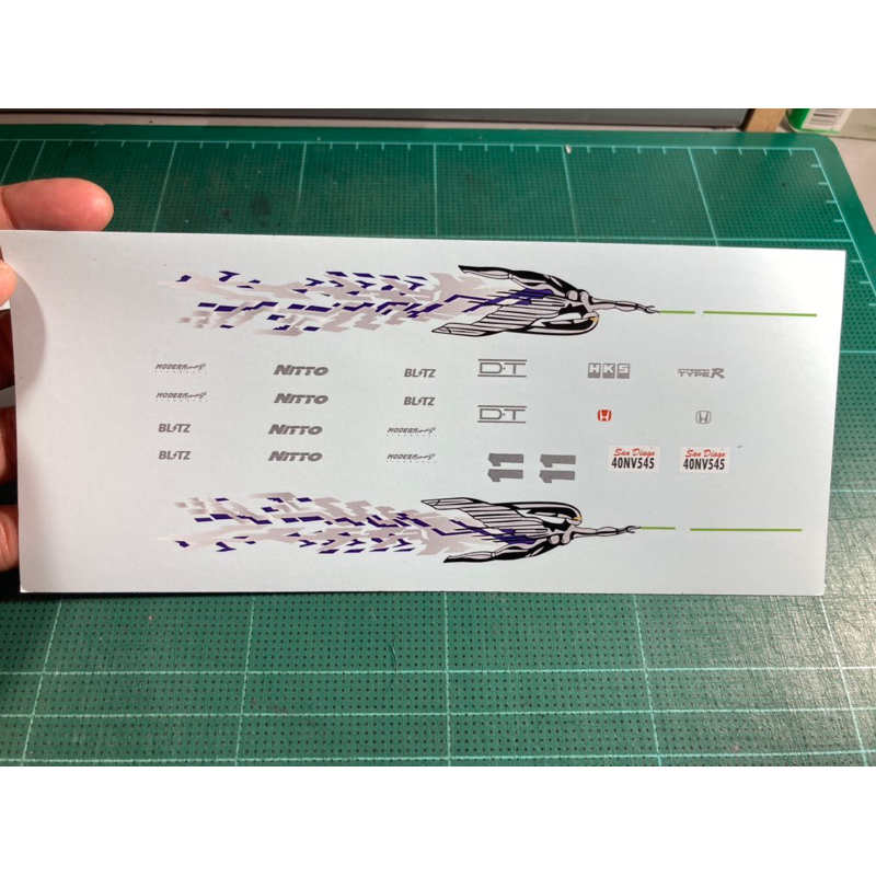 ดีคอลน้ำ 1/24 fast and furious mia ฟาส มีอา ดีคอล สเกล124 หมึกรองขาว