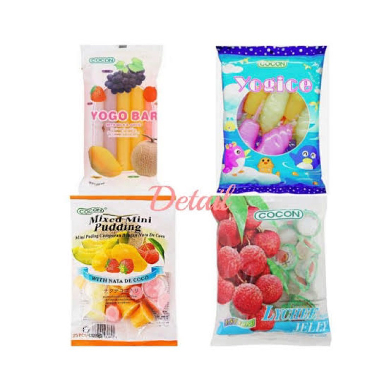 Cocon yogo bar mix/yogice mixed /mini pudding mix/salt & lemon candy ลูกอม พุดดิ้ง เยลลี่ผลไม้ พร้อม