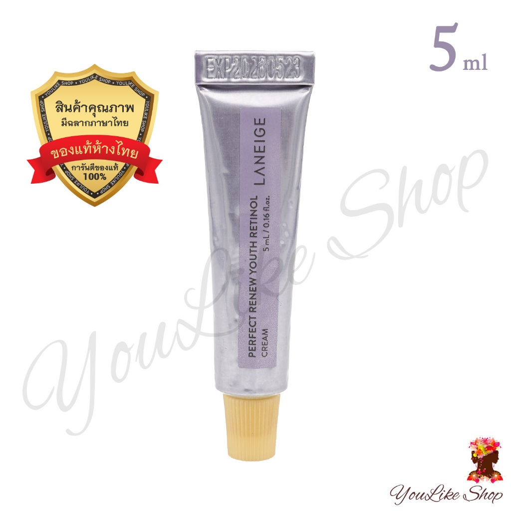 Laneige Perfect Renew Youth Retinol Cream (5 ml) เรตินอลครีมเข้มข้น สูตรต่อต้านริ้วรอย ลดเลือนรอยตีนกาอย่างเร่งด่วน