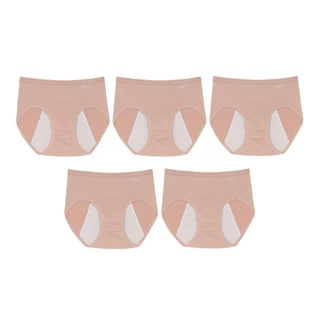 Wacoal Hygieni Night Panty กางเกงในอนามัย แพ็ค 5 ชิ้น รุ่น WU5E01/WU5F01 สีเบจ (BE)