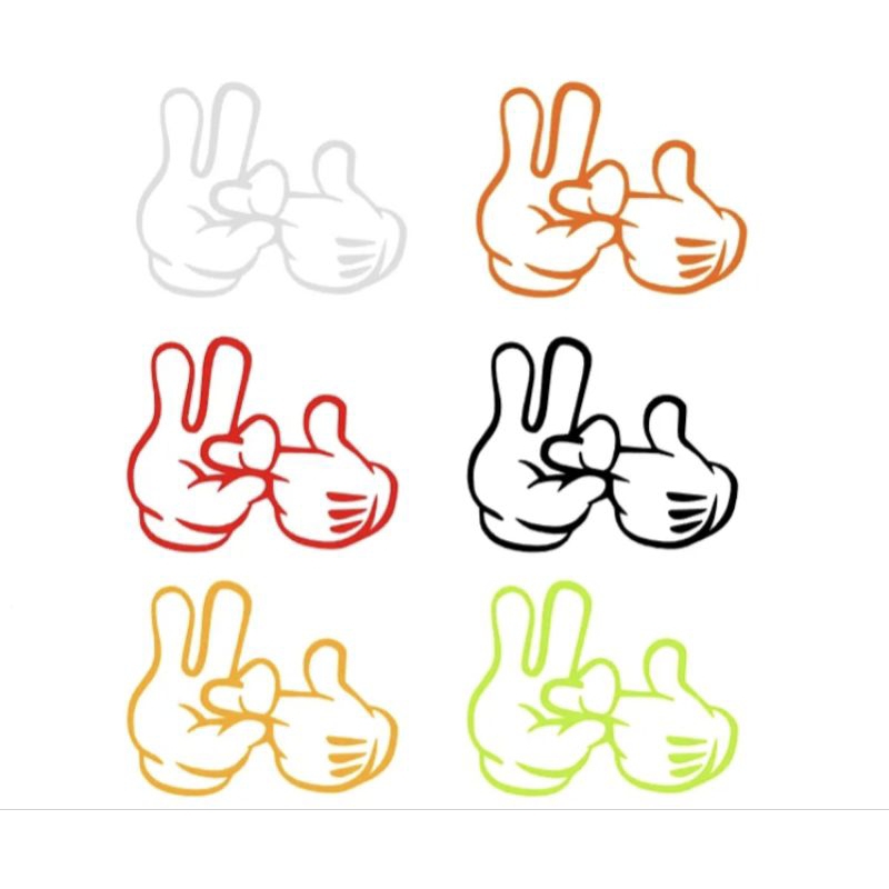 สติกเกอร์สะท้อนแสง #มือทะเล้น