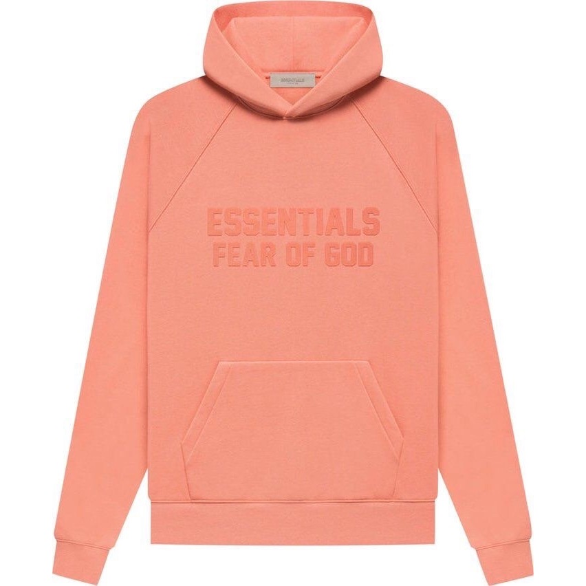 Like New Essentials Fear of God ESSENTIALS HOODIE CORAL size: M women อก 52” ยาว 27”