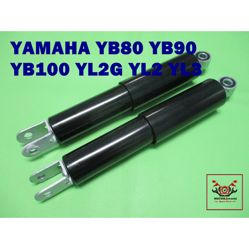 REAR SHOCK SET “BLACK” (290 mm.) Fit For YAMAHA YB80 YB90 YB100 YL2G YL2 YL3 // โช๊คหลัง กระบอกดำ (290 มม.)