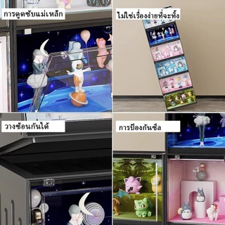 กล่องใส่โมเดล ตู้โชว์โมเดล กล่องใส่ art toy กล่องเก็บโมเดล พร้อมไฟLED โชว์ของเล่น 🚚สินค้าพร้อมส่งในไทย🚚