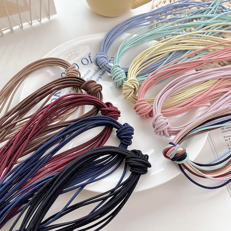 ยางยืดแบบเส้น ทำยางรัดผม diy เชือกทำยางรัดผมด้วยตัวเอง