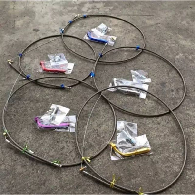 ชุดสายคันเร่งระฆังทองแท้ 100% ของแต่งพร้อมข้องอ ยาว 90 cm(แบบครบเซ็ต 1 เส้น)