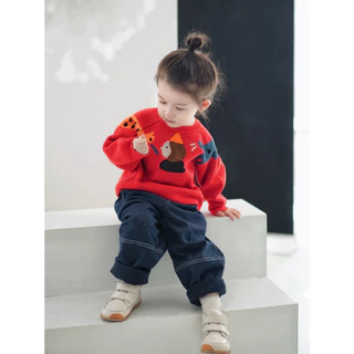 Littlebluelamb ⭐รองเท้าหุ้มข้อ "หนังแท้ " ❗ ขายดี : เด็กหัดเดิน (BBA22187) กันลื่น ซัพพอร์ตข้อเท้าได้ดีมาก