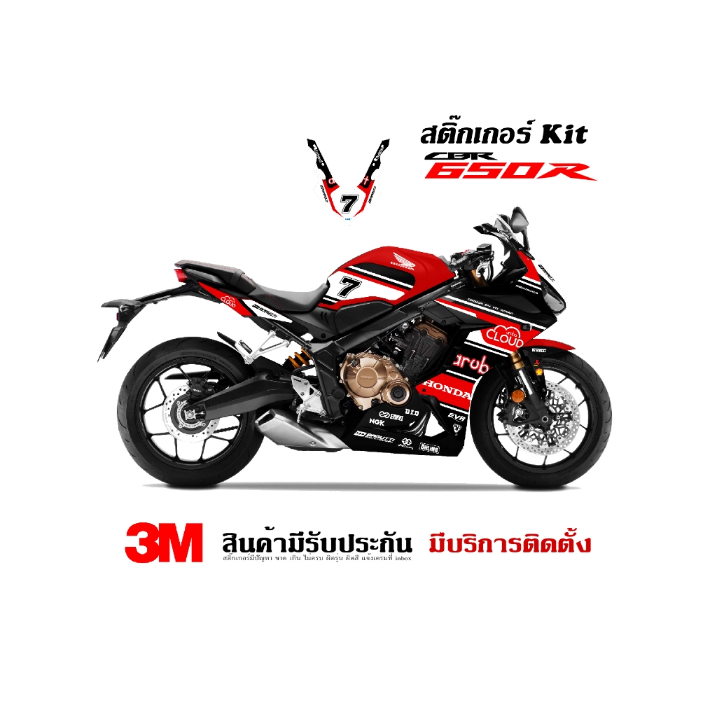 สติ๊กเกอร์ Honda CBR650r ลาย Aruba