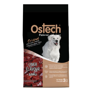(1 แถม 1) Ostech ออสเทค ออริจินัล อาหารเม็ดสุนัขโต 3 kg.