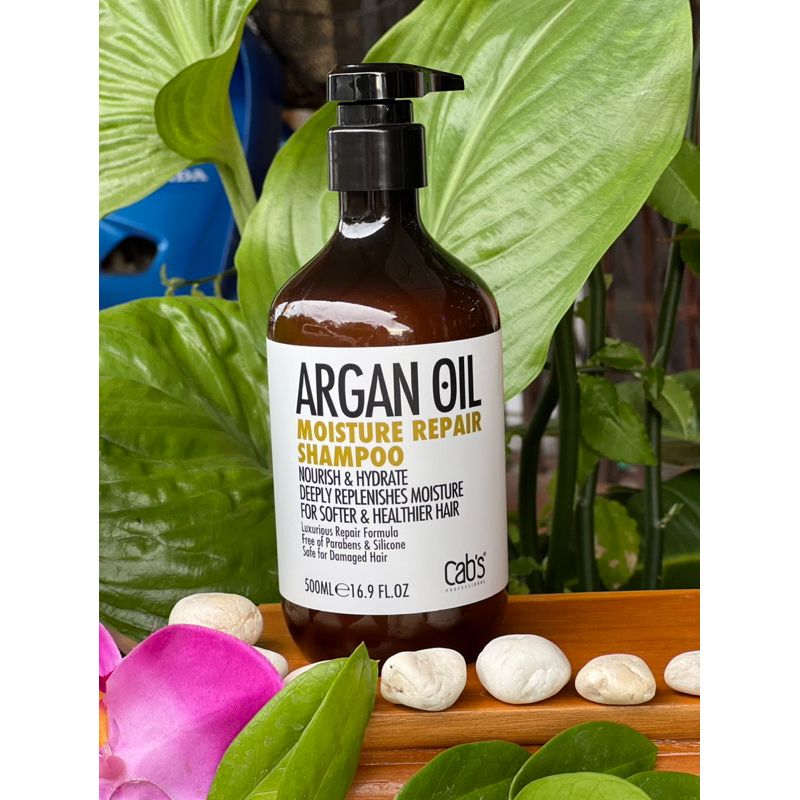 Cab’s Argan Oil Moisture Repair Shampoo แคป อาร์แกน ออยล์ มอยส์เจอร์ รีแพร์ แชมพู (แชมพูโปรตีนบำรุงผม)