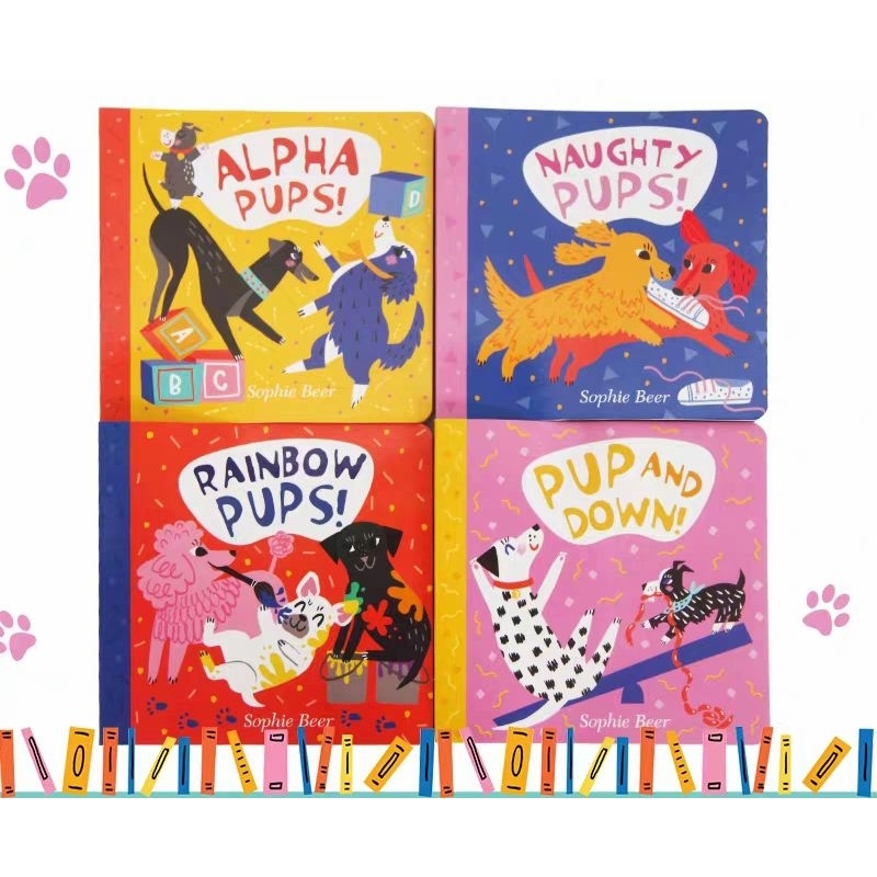 Pups เซตหนังสือบอร์ดบุค 4 เล่ม ช่วยใช้ในการสอนลักษณะนิสัยที่ดีให้กับเด็กๆ ผ่านการกระทำของน้องหมาน้อย