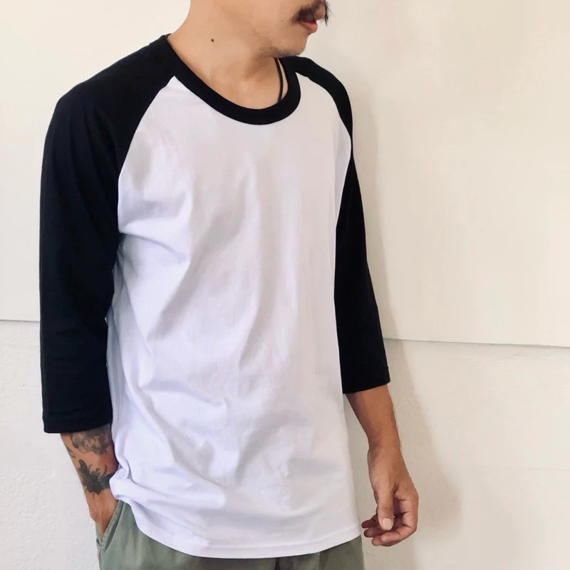 เสื้อแขนสโลปเลยศอก ผ้าcotton100% เกรดดี
