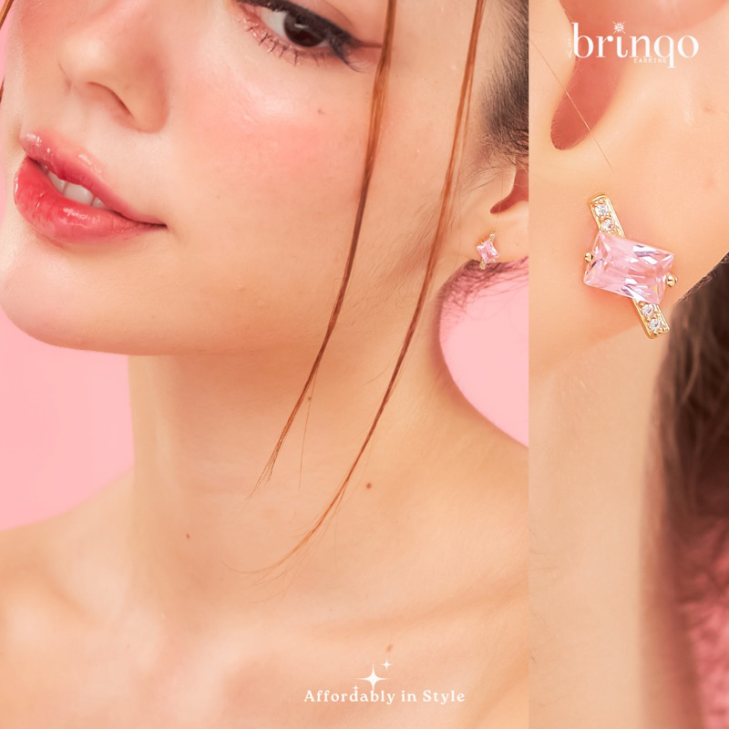 Brinqo 18K Brass Earring ต่างหูทองเหลือง18k  flffy Earrings