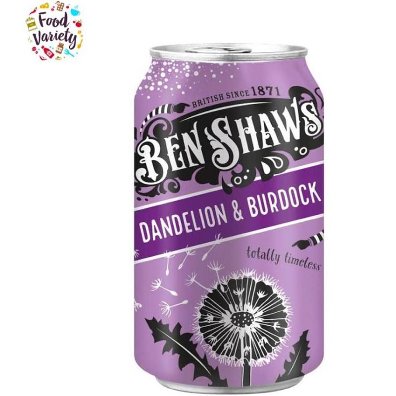 Ben Shaws soda cream soda / dandelion & burdock โซดา นำเข้าจากอังกฤษ กลิ่นดอกแดนดิไลออน/ครีมโซดา กระป๋องละ330มล. - รูปที่ 2