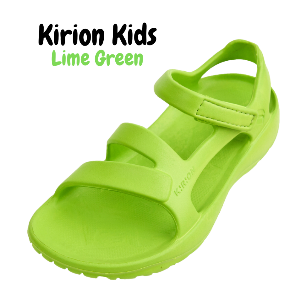 Ving x Kirion Kids รองเท้าแตะรัดส้น สีเขียวมะนาว/สีแดง สำหรับเด็กเล็กอายุตั้งแต่ 1-6ขวบ
