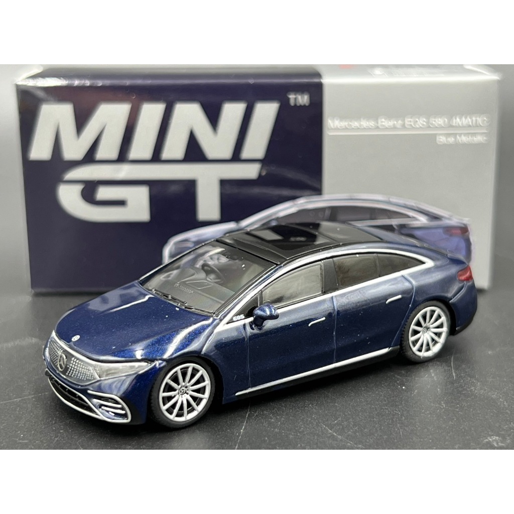MINI GT Mercedes-Benz EQS 580 4MATIC Nautical Blue Metallic