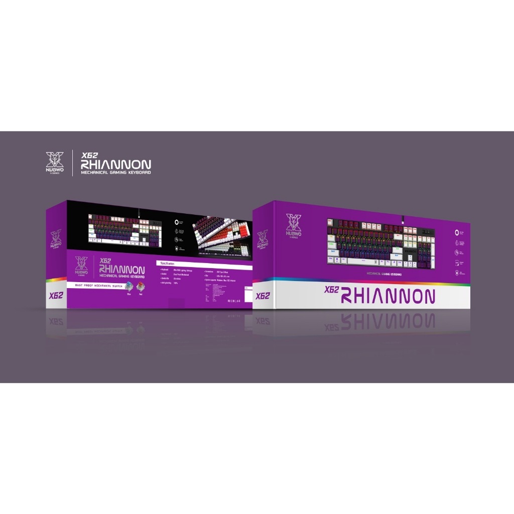 คีย์บอร์ดเกมมิ่ง (มาโคร) NUBWO X62 Rhiannon MECHANICAL MINI RGB GAMING KEYBORD