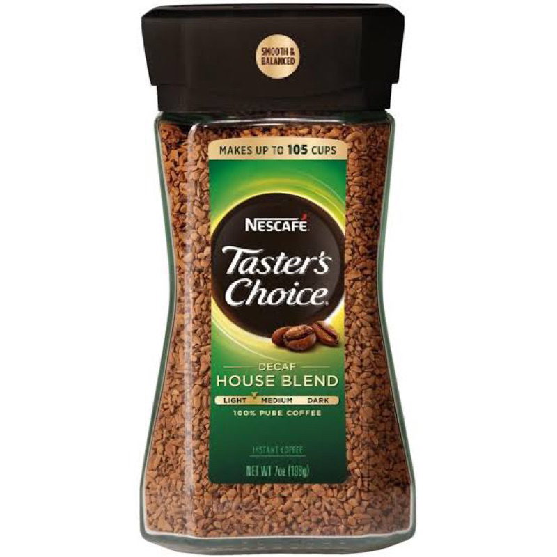 Nescafe Taster’s choice decafe instant coffee 198 g. เนสกาแฟเทสเตอร์ช้อย นำเข้าจากอเมริกา🇺🇸กาแฟสกัดคาเฟอีนออก