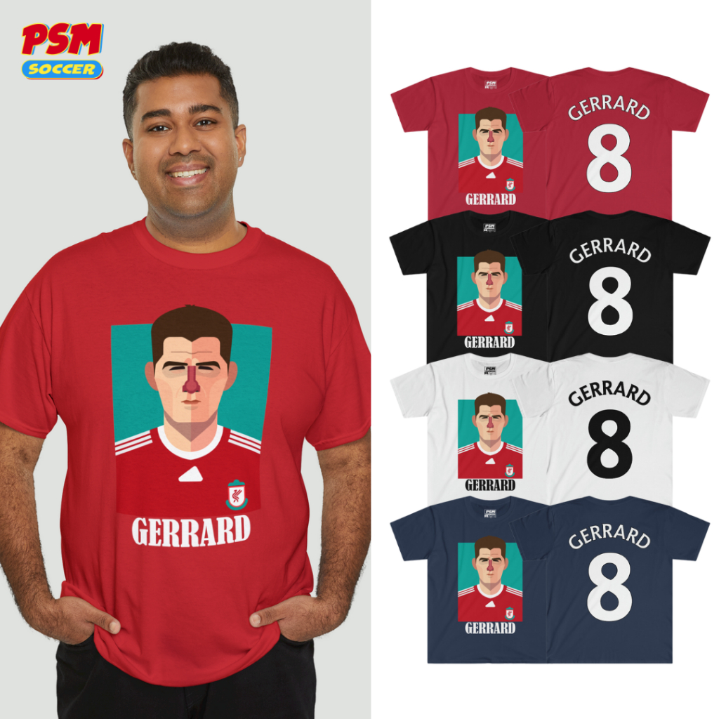 PSM เสื้อยืดลายนักฟุตบอล Steven Gerrard
