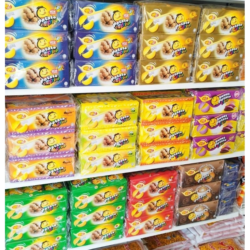 (ขายยกลัง) Win2 Potato Crackers Crisp ปังแลบลิ้น 12กล่อง/ลัง