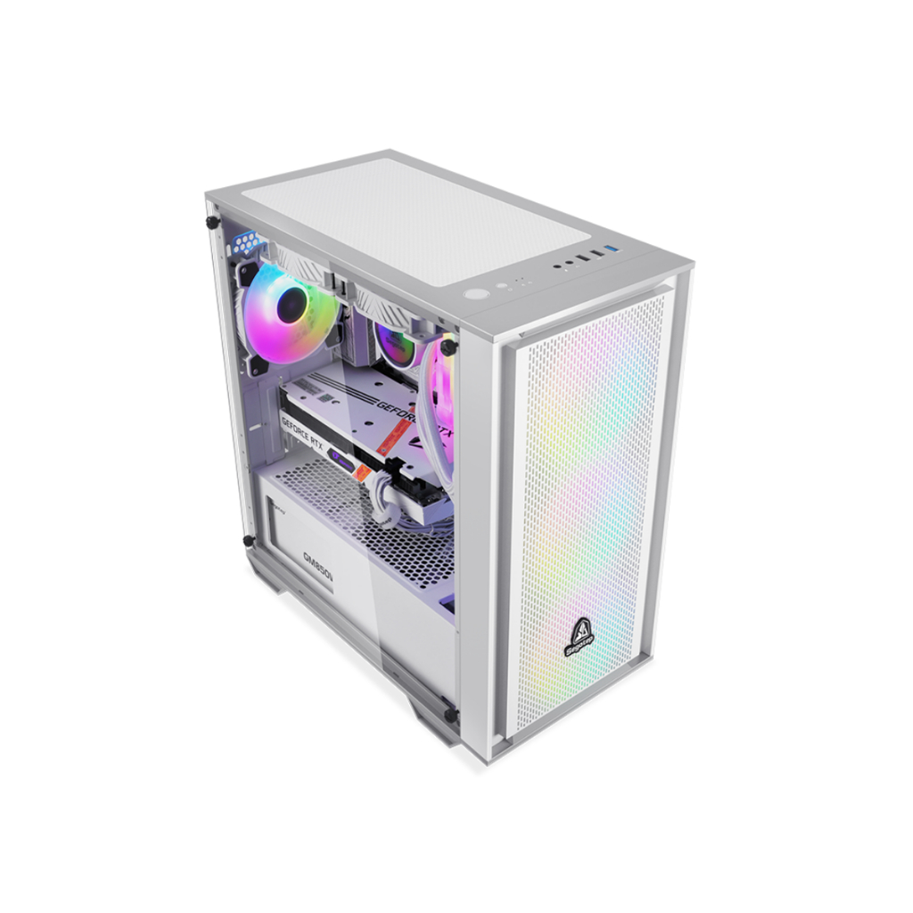 SEGOTEP COMPUTER CASE CPU (เคสสำหรับคอมพิวเตอร์) GANK 240 S (WHITE) รับประกัน 1 ปี โดย IPASON