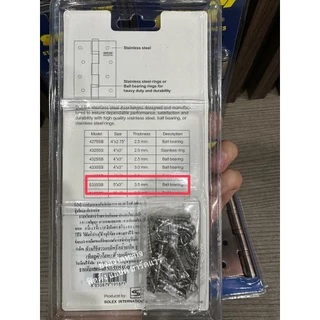 บานพับสแตนเลส บานพับประตู บานพับหน้าต่าง 5x3 นิ้ว หนา 3.5 มม SOLEX 5335ACBF 5335BLBF 5335SSBF 5335ABBF แพ็ค 2 ตัว บานพับ