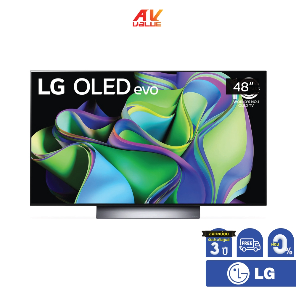 LG TV OLED evo 4K TV รุ่น OLED48C3PSA ขนาด 48 นิ้ว C3 Series ( 48C3 , 48C3PSA , C3PSA ) ** ผ่อน 0%