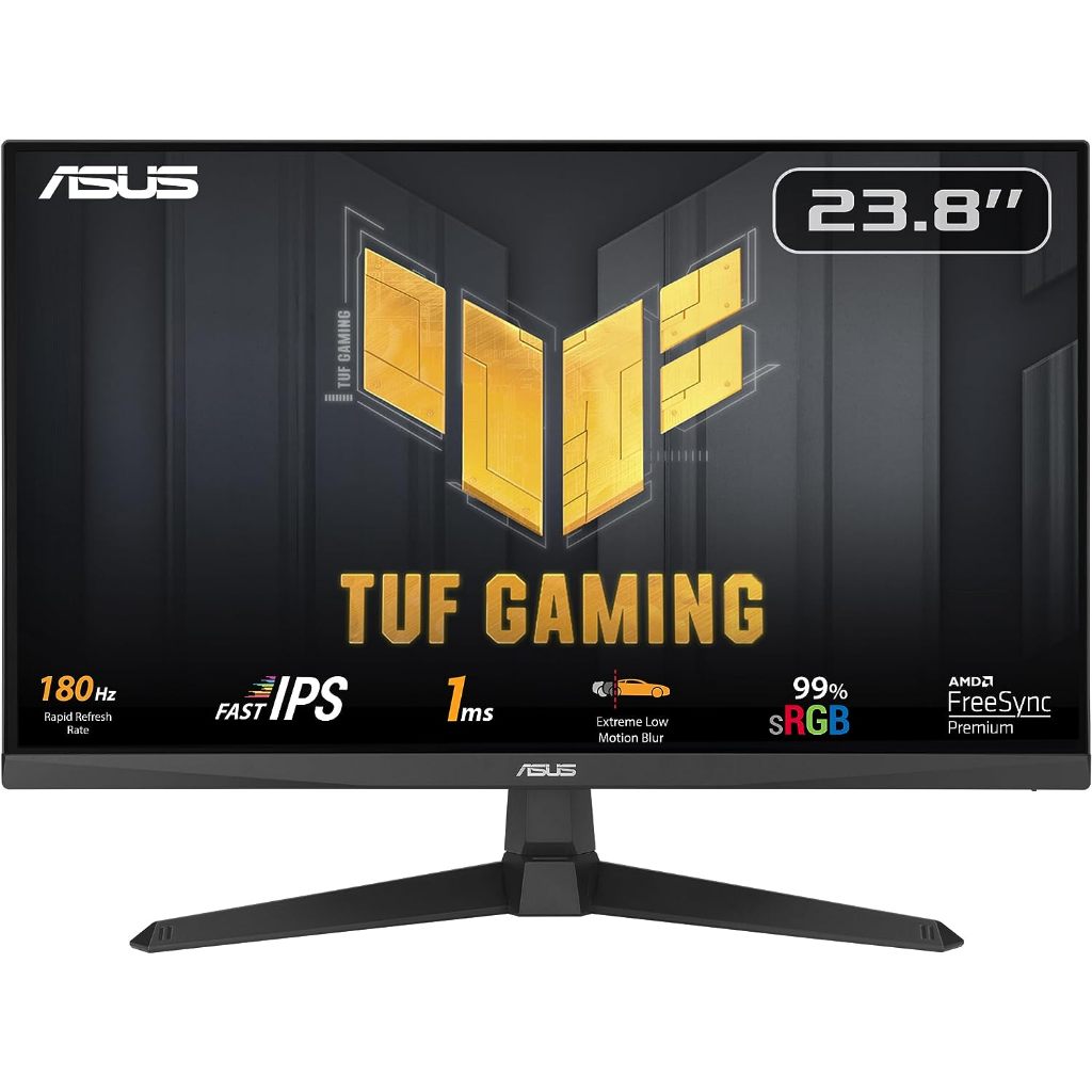ASUS TUF Gaming 24” (23.8 inch viewable) 1080P Monitor (VG249Q3A) - Full HD, 180Hz, 1ms, Fast IPS