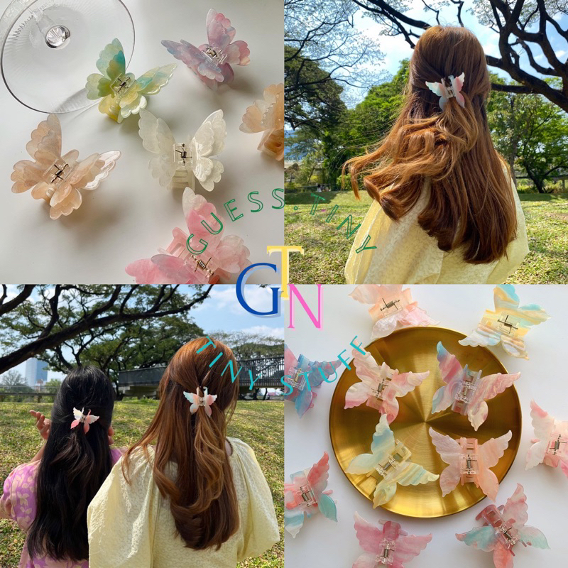 เพิ่มสีขนาดใหม่ 💫 กิ๊บหนีบผม (เปลี่ยนสีได้💫) 🦋🌸✨“Premium Belle Nabi ”🌷🦋 กิ๊บหินอ่อน กิ๊บผีเสื้อ กิ๊บ