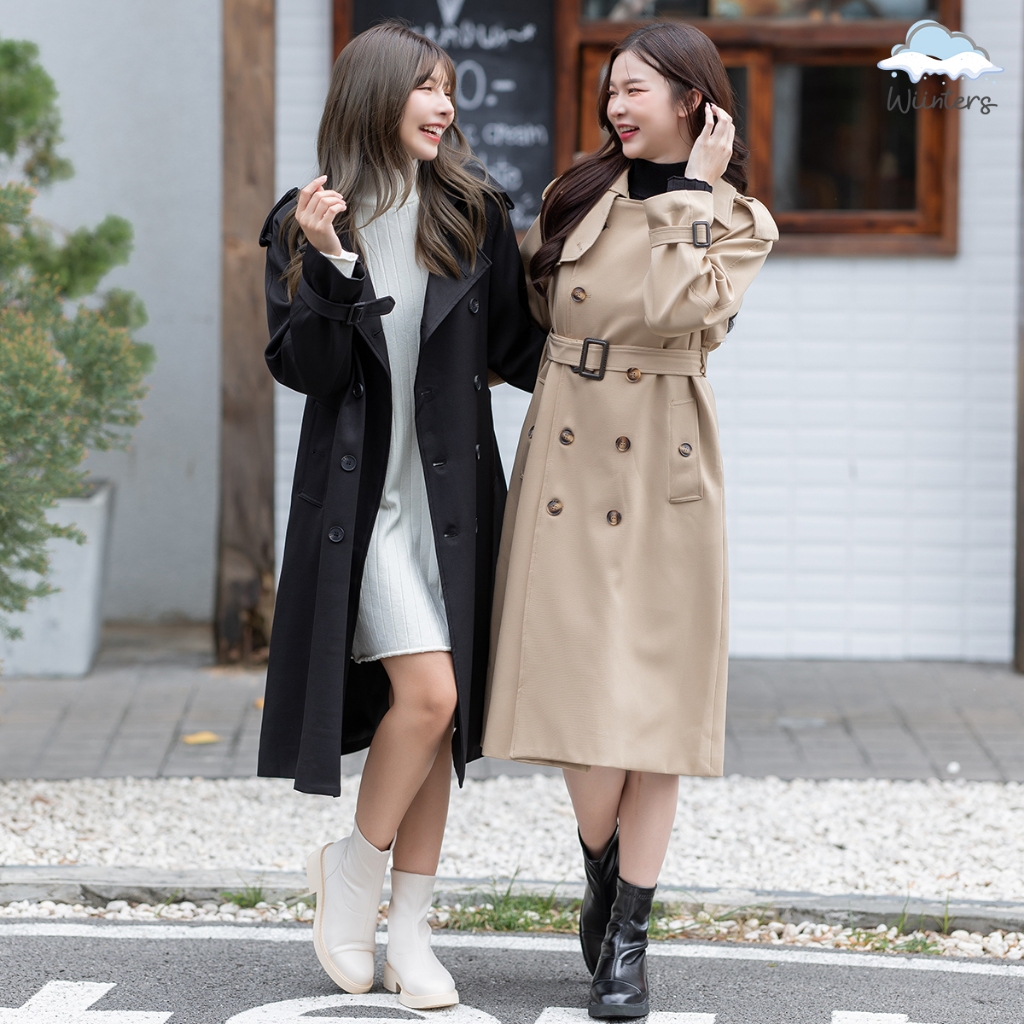 [ Brighton Trench Coat ] เทรนช์โค้ท โค้ทยาว มาพร้อมสายคาดเอว ใส่ได้หลายแบบ ซับในทั้งตัว