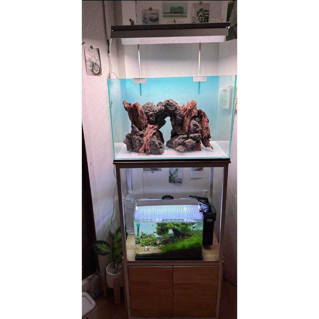 23 ขาตู้ปลาไม้น้ำ สไตล์ลอฟ์ท วางตู้ 2 ใบ 24" 32*62*90
