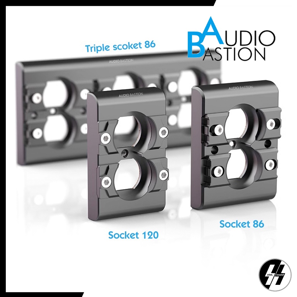 อุปกรณ์รับหัวปลั๊กไฟ | AudioBastion - 86/120 Socket (aluminum alloy) | Wall Plug Panel Fixed Line Clip (โปรดเช็คสต๊อก)