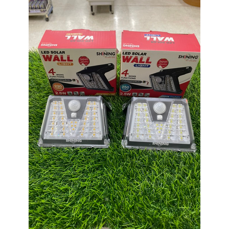 โคมไฟ LED solar Light 2.5w โคมไฟ โซล่าเซลล์ ติดผนังบ้าน กำแพงบ้าน พายนอก รอบตัวบ้าน เพิ่มแสงสว่าง Sh