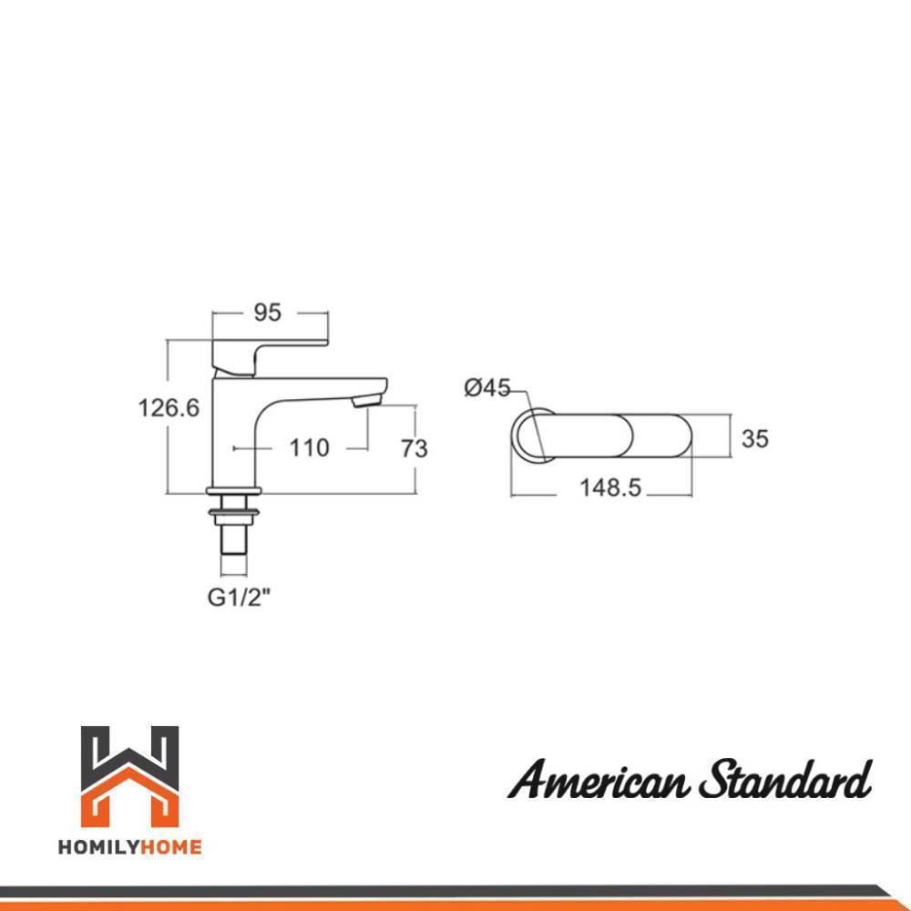 American Standard ก๊อกน้ำเย็นอ่างล้างหน้า รุ่น ARC A-J55-10 ก๊อกน้ำเย็น ก๊อกอ่างล้างหน้า - รูปที่ 2