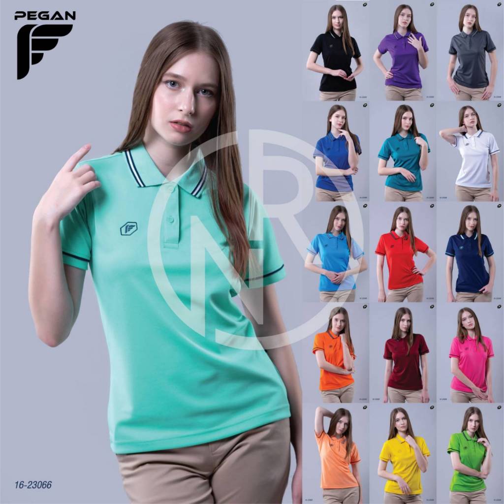 **ของแท้ส่งไว** เสื้อโปโลหญิง PEGAN *2 เสื้อกีฬาหญิง 1623066 ทรงสวย ใส่สบาย ผ้า ไม่แนบเนื้อ ใส่สบาย ไม่ร้อน