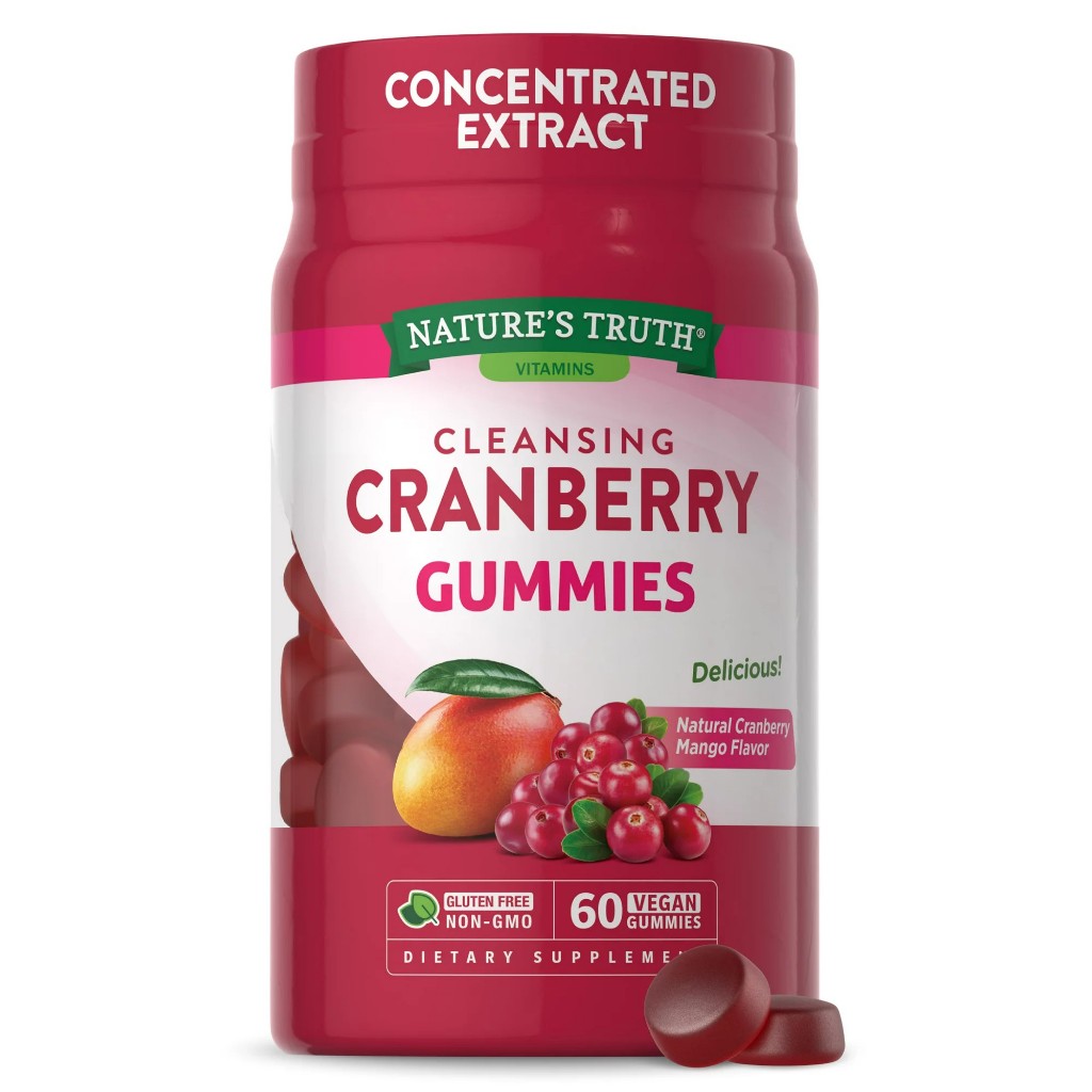 Nature's Truth Cranberry Gummies | 60 count กัมมี่แครนเบอรี่ 60 ชิ้น มังสวิรัติ ทานได้ กระตุ้นคอลลาเ