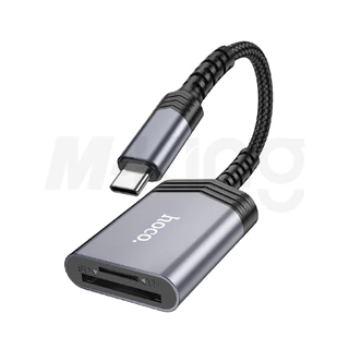 Hoco รุ่น UA25 ตัวแปลง SD/TF OTG Card Reader 2in1 เครื่องอ่านการ์ดลีดเดอร์ USB-C card reader tranfer files 2TB 480Mbps