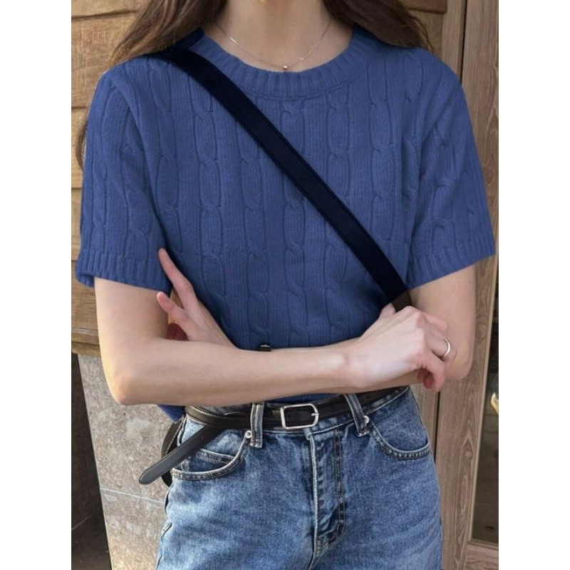 เสื้อไหมพรมแขนสั้น shien