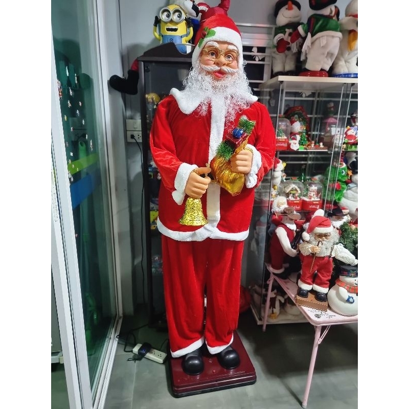 ซานต้าครอสเสียบไฟบ้าน ความสูง 1.8 เมตร เต้นได้ มีเพลง สินค้ามีตัวใหม่มือ1/สินค้าตัวโชว์