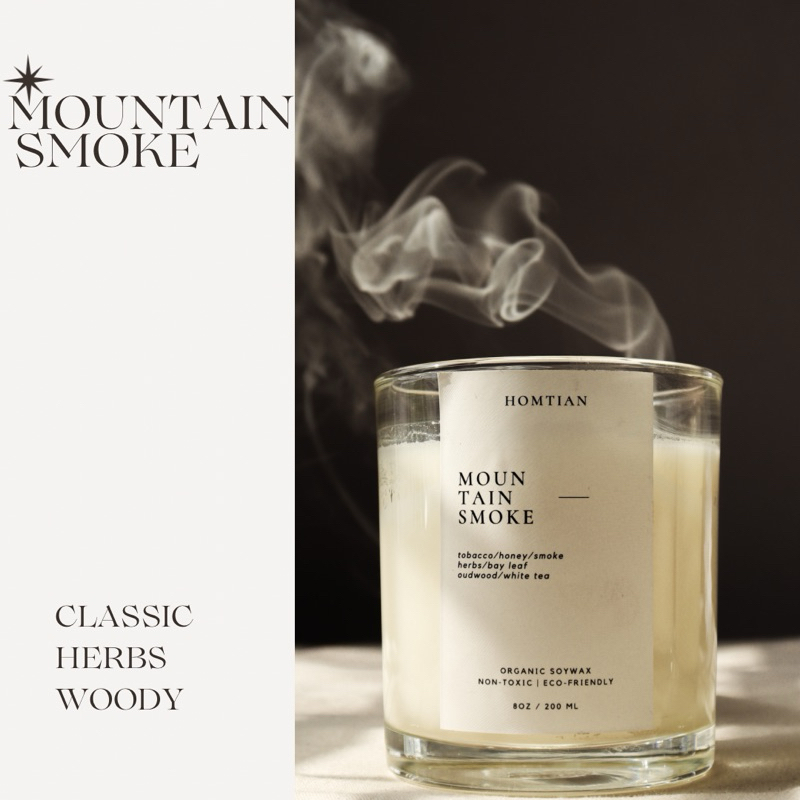 HOMTIAN | เทียนหอม Size L ขนาด 200ml. | Eco-Friendly 100%