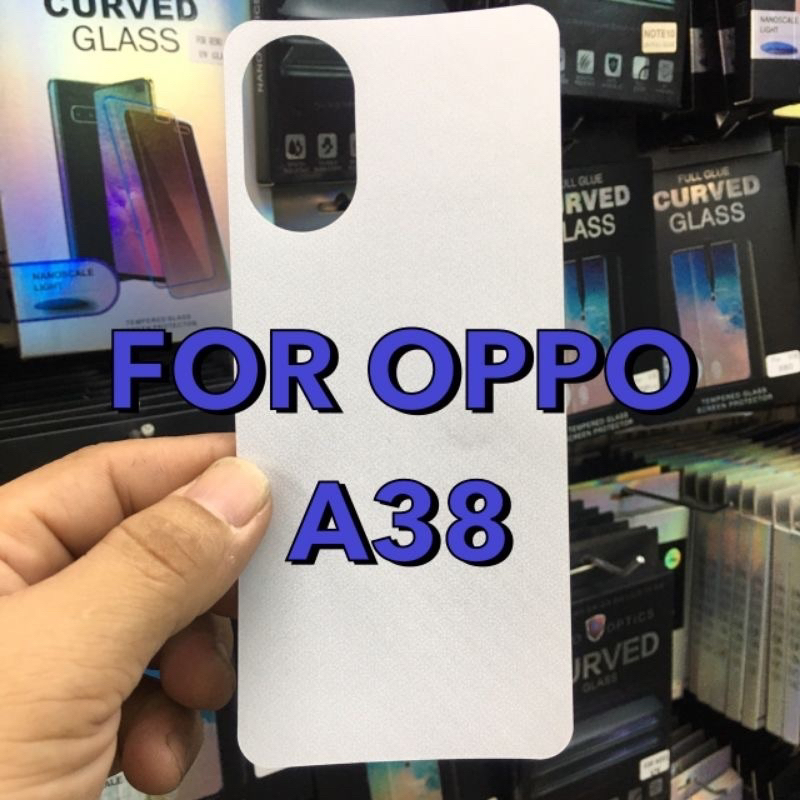ฟิล์มกันรอยหลัง เคฟล่า รุ่น OPPO A38(4G)/A18(5G) สินค้าพร้อมส่ง เคฟล่ากันรอยขีดข่วน กันรอยนิ้วมือป้องกันหลังเครื่อง