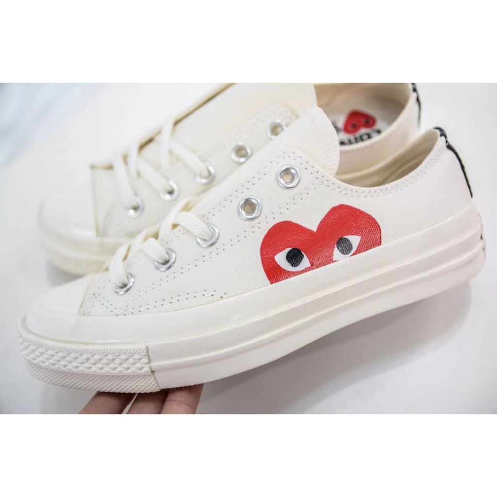 ของแท้ 100%CDG Play X Converse Chuck Taylor All Star 1970s สหพันธ์สินค้ารองเท้าผ้า