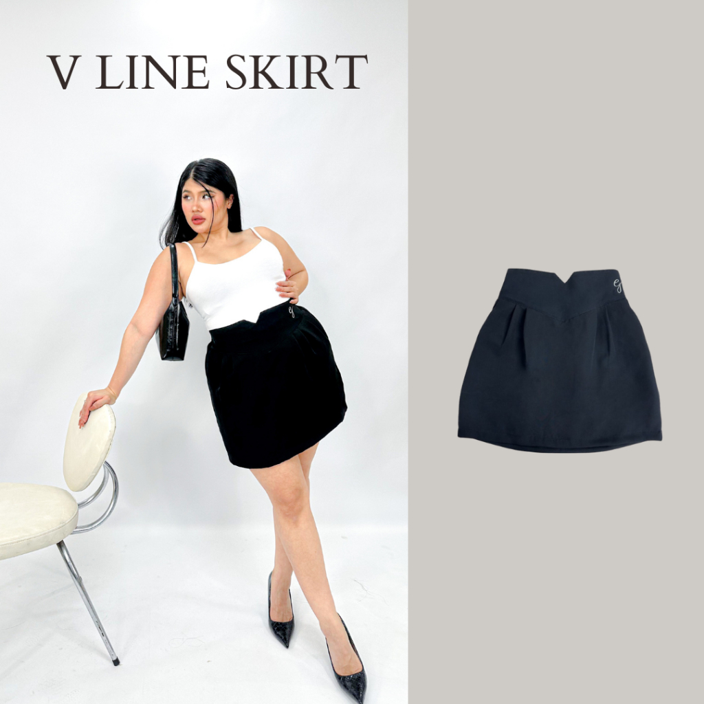 V Line Skirt กระโปรงเอววีพรางหุ่น