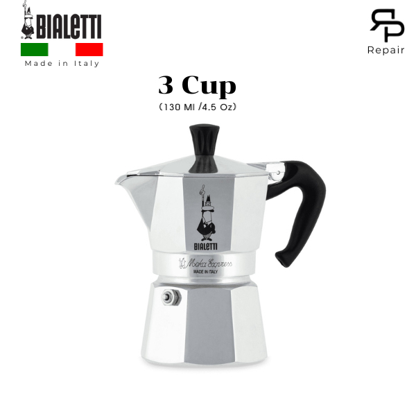 [ร้านค้าแนะนำ]Bialetti Moka Pot กาต้มกาแฟสด Moka Express ขนาด เครื่องชงกาแฟและอุปกรณ์ 3cups หม้อต้ม กาแฟ POT ของแท้ 100%